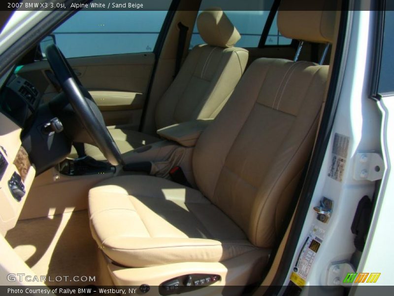 Alpine White / Sand Beige 2007 BMW X3 3.0si