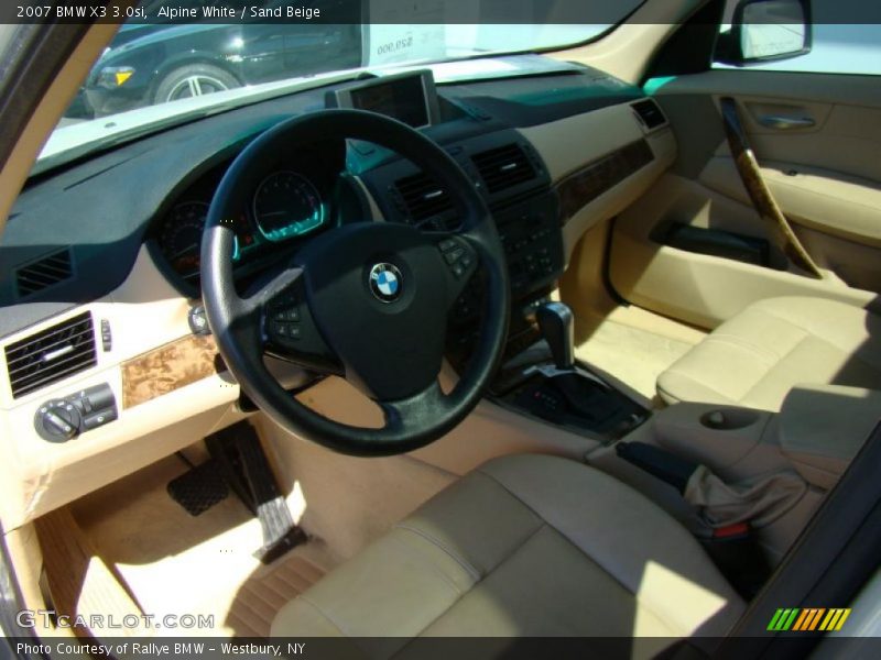 Alpine White / Sand Beige 2007 BMW X3 3.0si