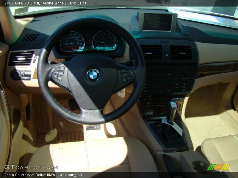 Alpine White / Sand Beige 2007 BMW X3 3.0si