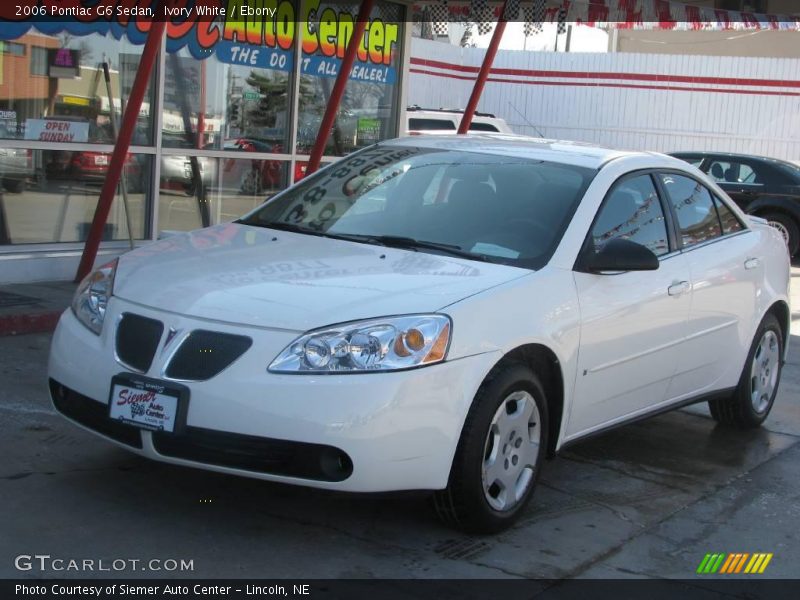 Ivory White / Ebony 2006 Pontiac G6 Sedan
