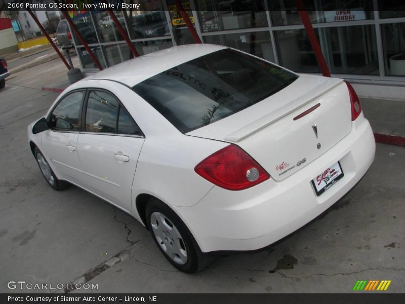 Ivory White / Ebony 2006 Pontiac G6 Sedan