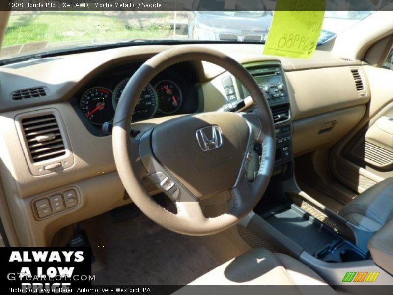 Mocha Metallic / Saddle 2008 Honda Pilot EX-L 4WD