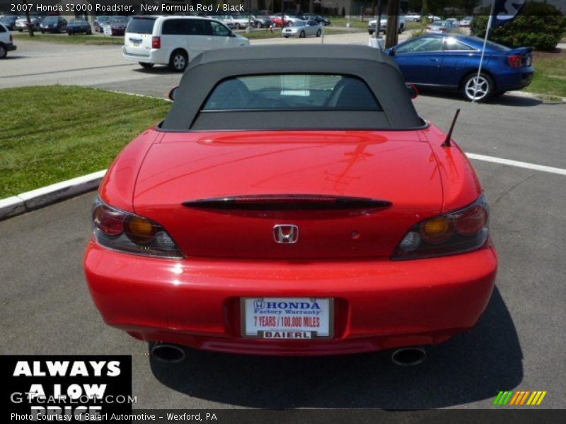 New Formula Red / Black 2007 Honda S2000 Roadster