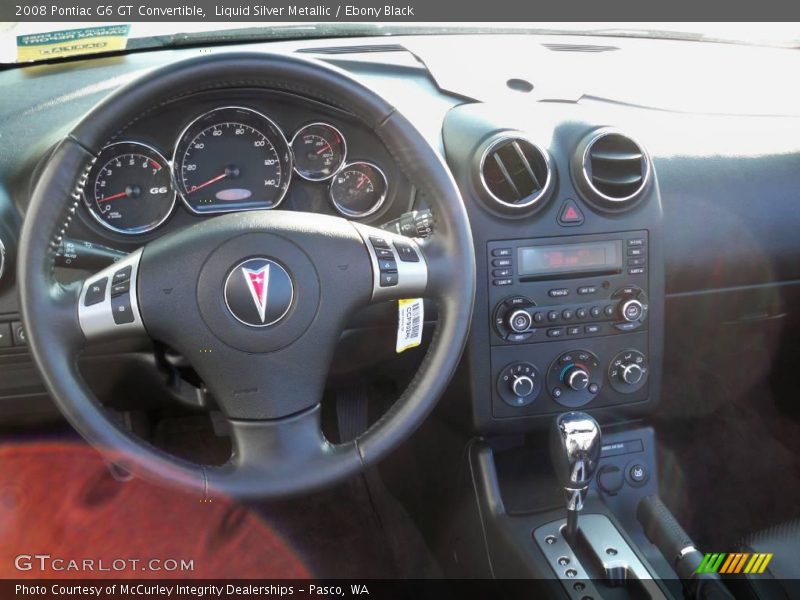 Liquid Silver Metallic / Ebony Black 2008 Pontiac G6 GT Convertible