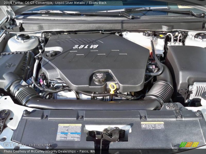 Liquid Silver Metallic / Ebony Black 2008 Pontiac G6 GT Convertible