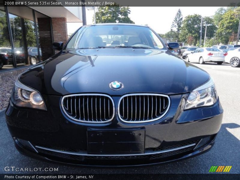 Monaco Blue Metallic / Beige 2008 BMW 5 Series 535xi Sedan