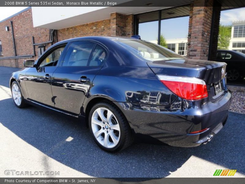 Monaco Blue Metallic / Beige 2008 BMW 5 Series 535xi Sedan