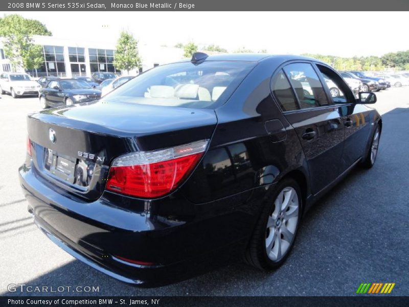 Monaco Blue Metallic / Beige 2008 BMW 5 Series 535xi Sedan