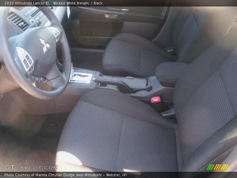 Wicked White Metallic / Black 2010 Mitsubishi Lancer ES