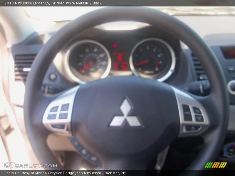 Wicked White Metallic / Black 2010 Mitsubishi Lancer ES