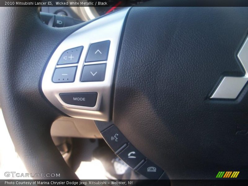 Wicked White Metallic / Black 2010 Mitsubishi Lancer ES