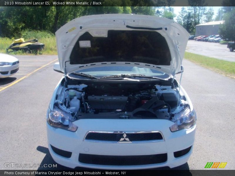 Wicked White Metallic / Black 2010 Mitsubishi Lancer ES