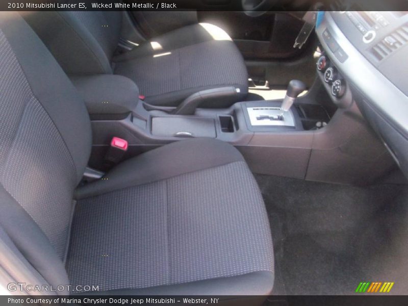 Wicked White Metallic / Black 2010 Mitsubishi Lancer ES