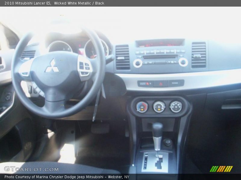 Wicked White Metallic / Black 2010 Mitsubishi Lancer ES