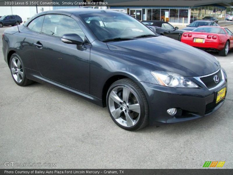 Smoky Granite Mica / Black 2010 Lexus IS 350C Convertible