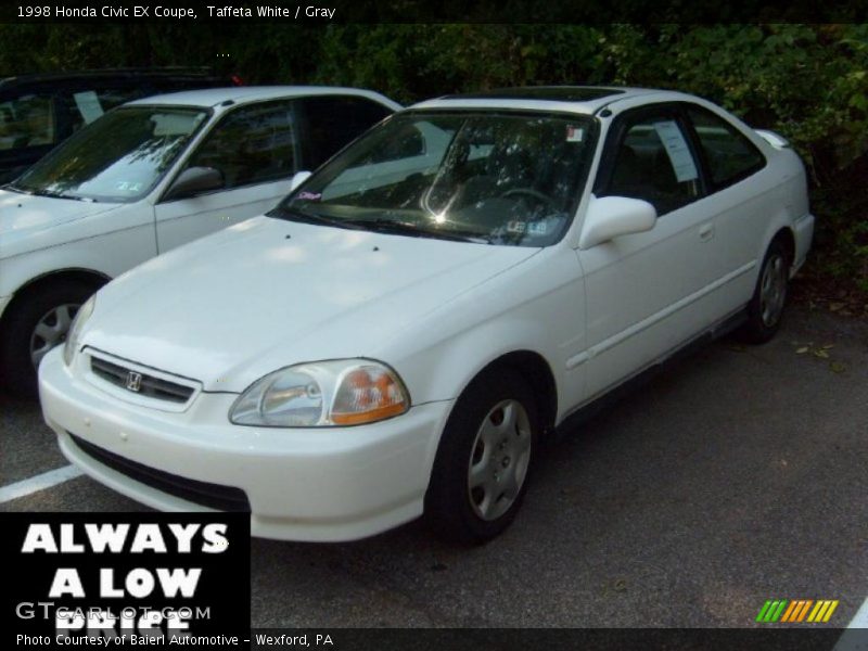 Taffeta White / Gray 1998 Honda Civic EX Coupe
