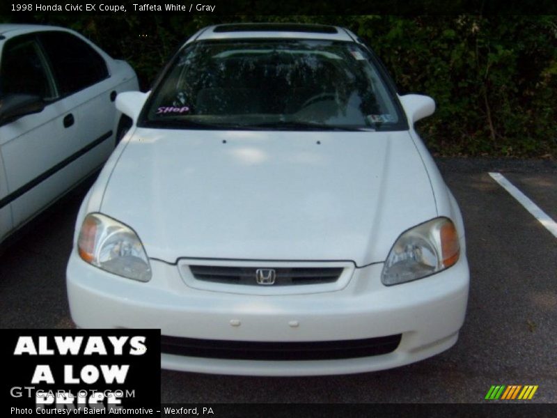 Taffeta White / Gray 1998 Honda Civic EX Coupe
