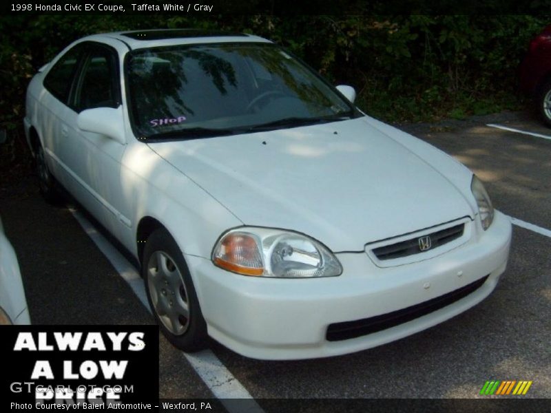 Taffeta White / Gray 1998 Honda Civic EX Coupe