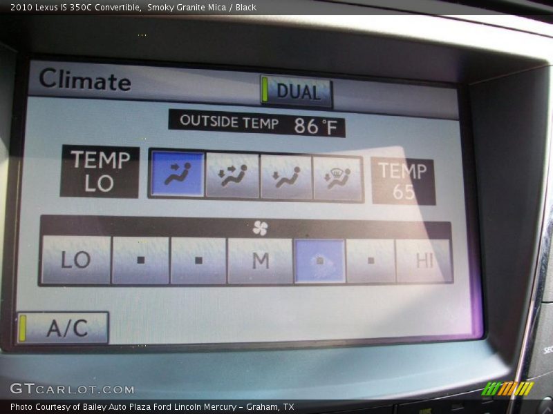 Smoky Granite Mica / Black 2010 Lexus IS 350C Convertible