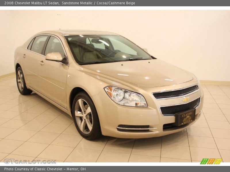 Sandstone Metallic / Cocoa/Cashmere Beige 2008 Chevrolet Malibu LT Sedan