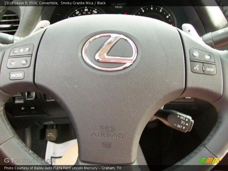 Smoky Granite Mica / Black 2010 Lexus IS 350C Convertible