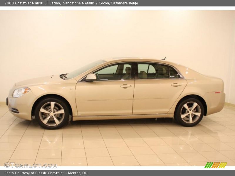 Sandstone Metallic / Cocoa/Cashmere Beige 2008 Chevrolet Malibu LT Sedan