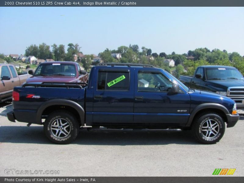 Indigo Blue Metallic / Graphite 2003 Chevrolet S10 LS ZR5 Crew Cab 4x4