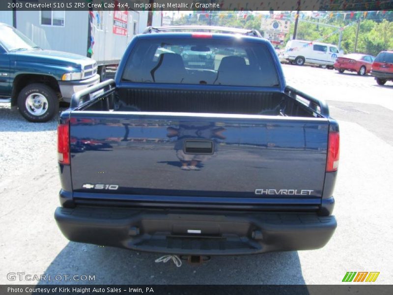 Indigo Blue Metallic / Graphite 2003 Chevrolet S10 LS ZR5 Crew Cab 4x4