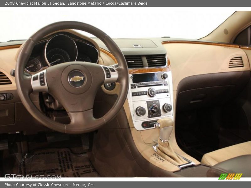 Sandstone Metallic / Cocoa/Cashmere Beige 2008 Chevrolet Malibu LT Sedan