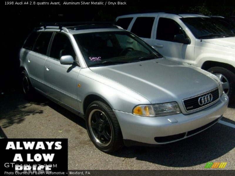 Aluminum Silver Metallic / Onyx Black 1998 Audi A4 2.8 quattro Avant