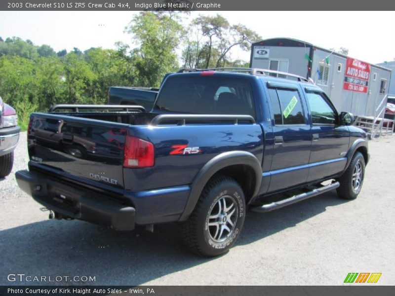 Indigo Blue Metallic / Graphite 2003 Chevrolet S10 LS ZR5 Crew Cab 4x4