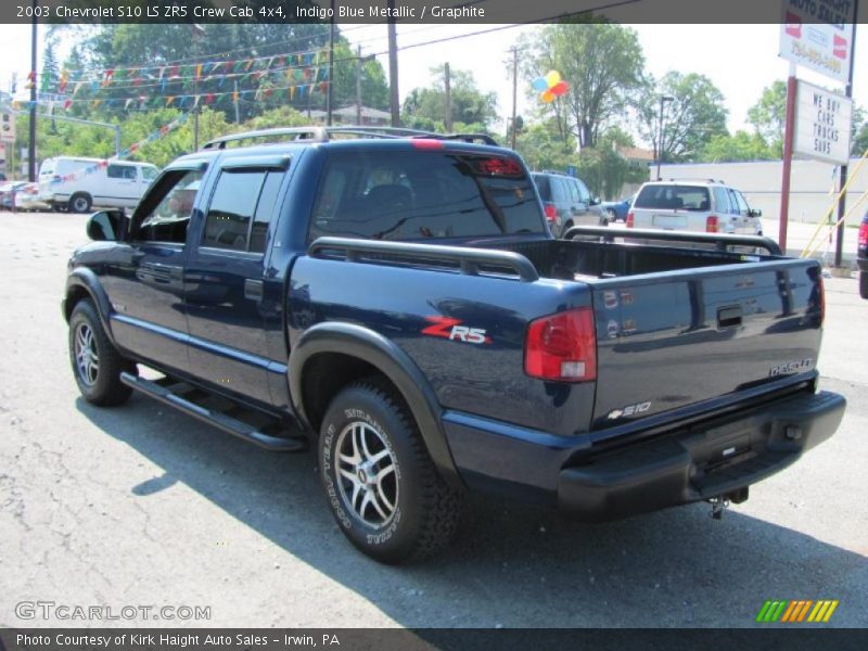 Indigo Blue Metallic / Graphite 2003 Chevrolet S10 LS ZR5 Crew Cab 4x4