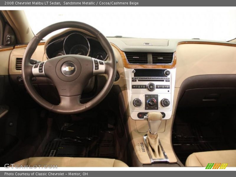 Sandstone Metallic / Cocoa/Cashmere Beige 2008 Chevrolet Malibu LT Sedan