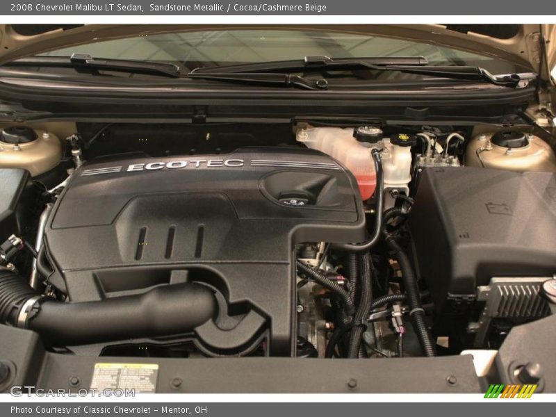 Sandstone Metallic / Cocoa/Cashmere Beige 2008 Chevrolet Malibu LT Sedan