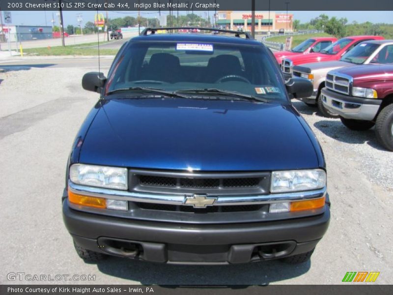 Indigo Blue Metallic / Graphite 2003 Chevrolet S10 LS ZR5 Crew Cab 4x4