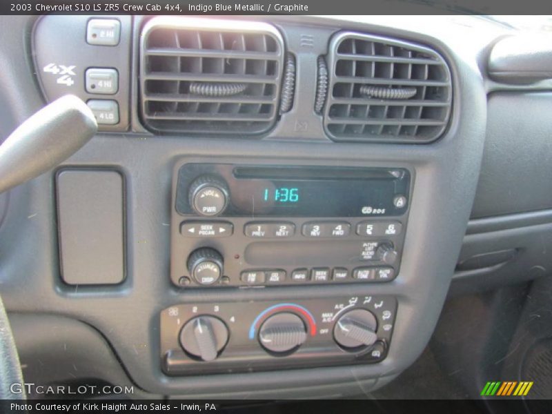 Indigo Blue Metallic / Graphite 2003 Chevrolet S10 LS ZR5 Crew Cab 4x4