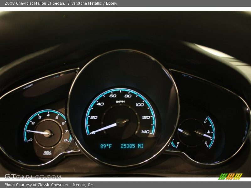 Silverstone Metallic / Ebony 2008 Chevrolet Malibu LT Sedan