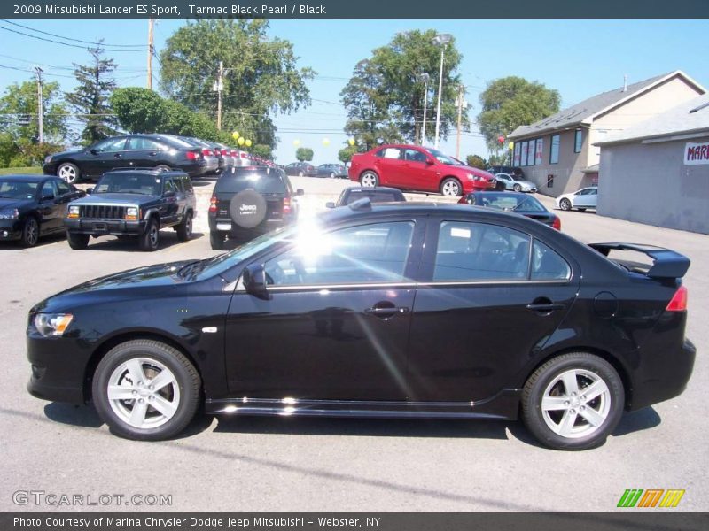 Tarmac Black Pearl / Black 2009 Mitsubishi Lancer ES Sport