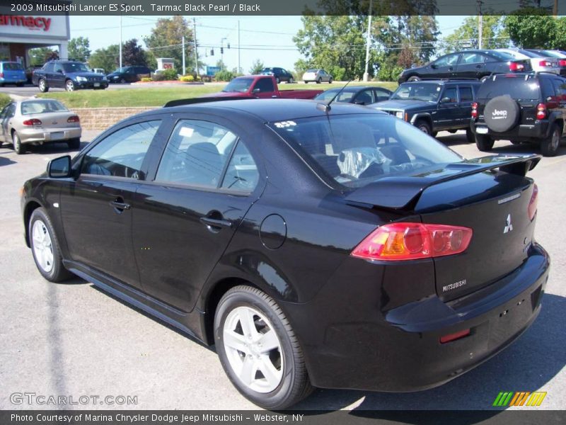 Tarmac Black Pearl / Black 2009 Mitsubishi Lancer ES Sport