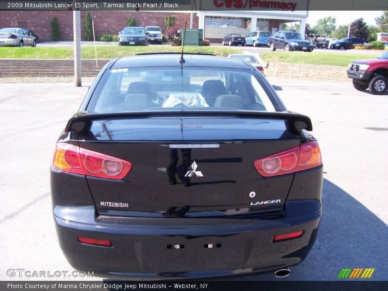 Tarmac Black Pearl / Black 2009 Mitsubishi Lancer ES Sport