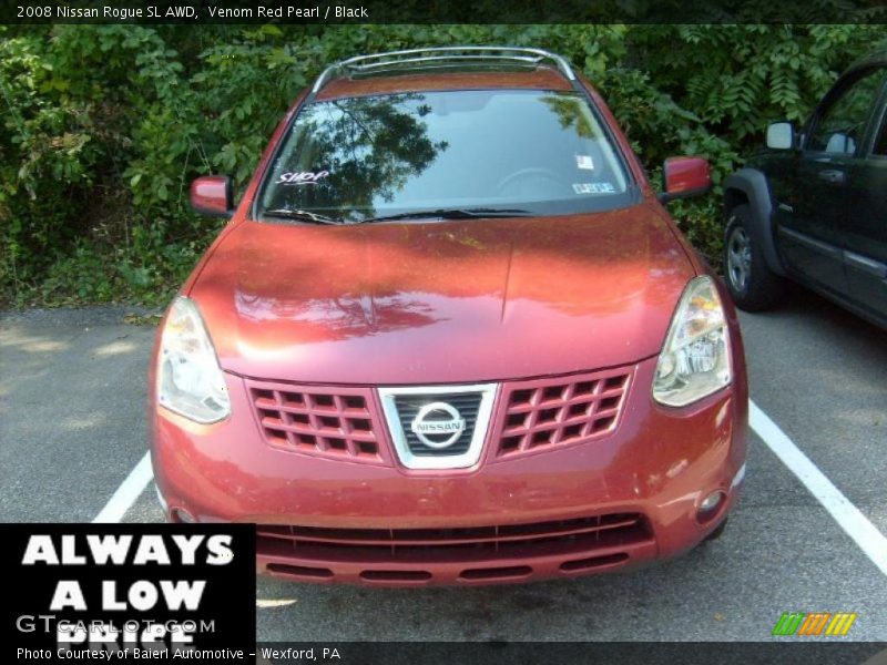 Venom Red Pearl / Black 2008 Nissan Rogue SL AWD