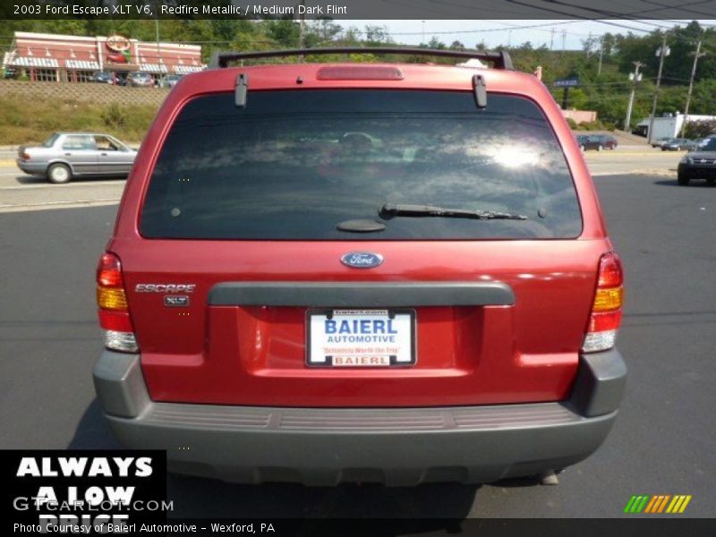 Redfire Metallic / Medium Dark Flint 2003 Ford Escape XLT V6