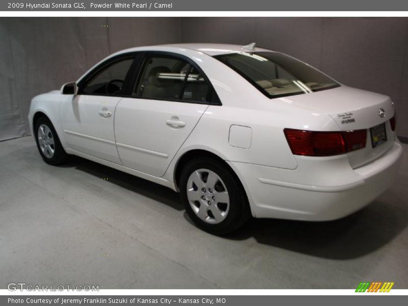 Powder White Pearl / Camel 2009 Hyundai Sonata GLS