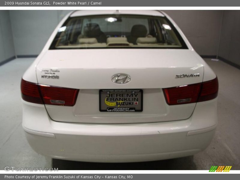 Powder White Pearl / Camel 2009 Hyundai Sonata GLS