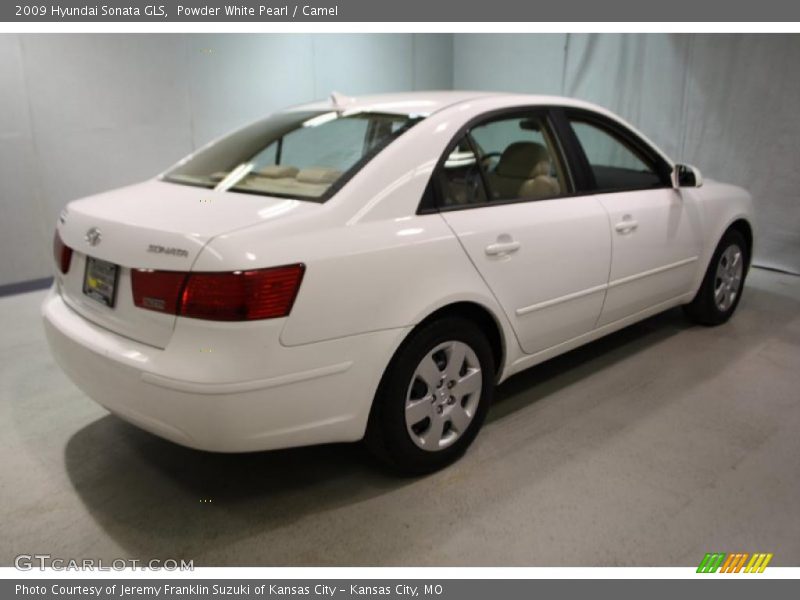 Powder White Pearl / Camel 2009 Hyundai Sonata GLS