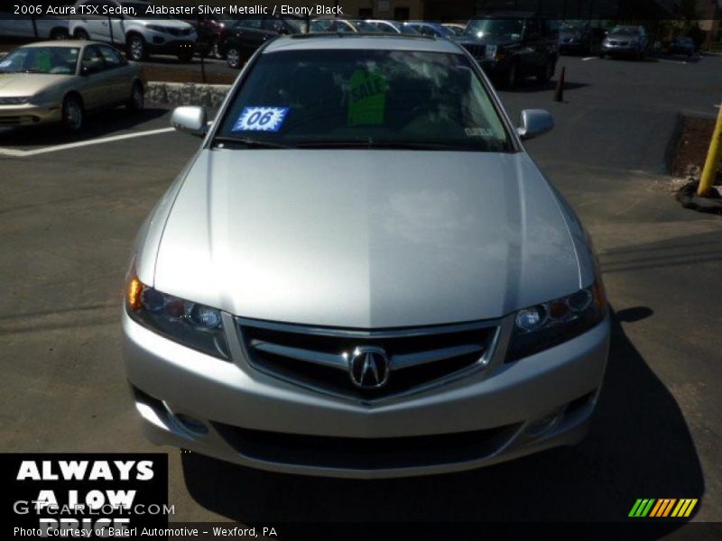 Alabaster Silver Metallic / Ebony Black 2006 Acura TSX Sedan