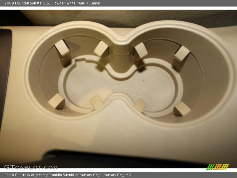 Powder White Pearl / Camel 2009 Hyundai Sonata GLS