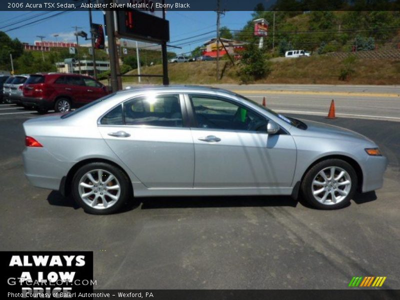 Alabaster Silver Metallic / Ebony Black 2006 Acura TSX Sedan