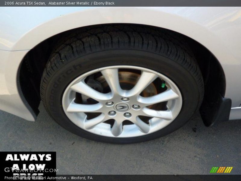 Alabaster Silver Metallic / Ebony Black 2006 Acura TSX Sedan