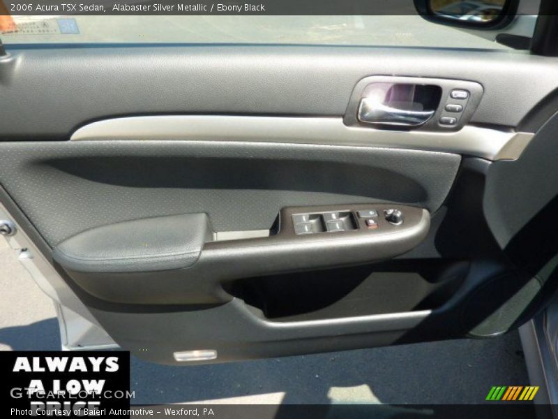 Alabaster Silver Metallic / Ebony Black 2006 Acura TSX Sedan